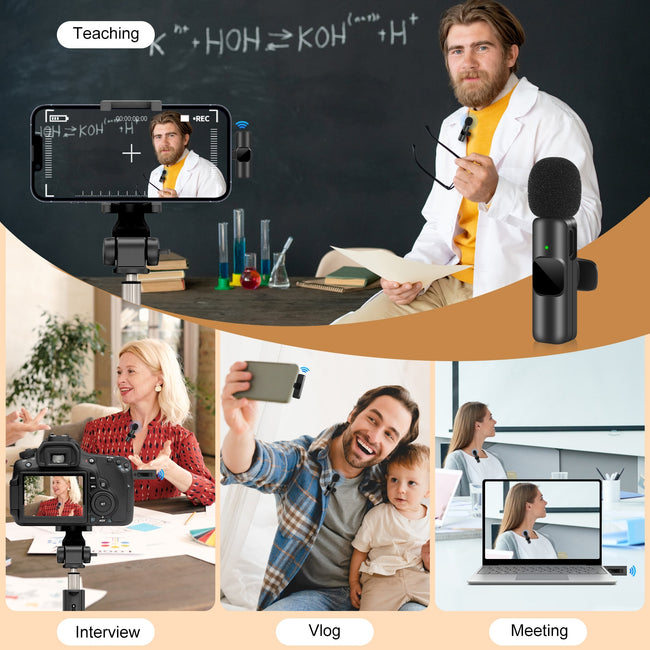 Wireless Portable Audio Video Recording Mini Mic