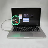 Creative Mini USB Powered LED Clock Real Time Display Fan