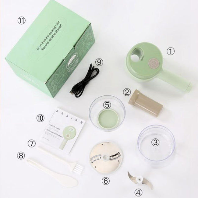 4 in 1 Handheld Electric Vegetable Cutter Set