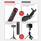 360° Rotation Wireless Bluetooth Foldable Handheld Remote Extendable Tripod