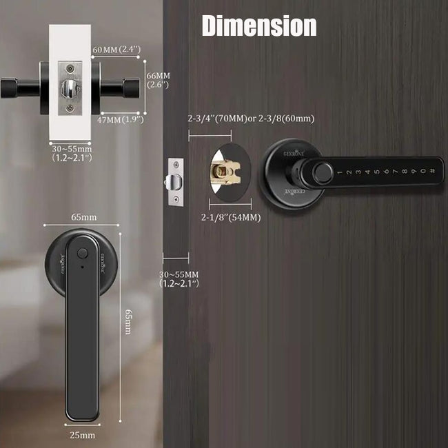 Bluetooth Fingerprint Electronic Door Handle Lock Knob Lock