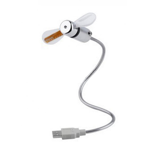 Creative Mini USB Powered LED Clock Real Time Display Fan