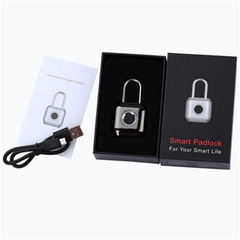 USB Rechargeable Anti-thief  Smart Fingerprint Padlock