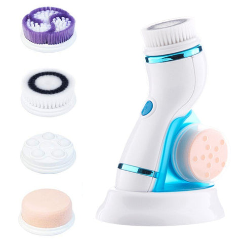 4 In 1 Ultrasonic USB Rechargeable Electric Facial Cleansing Brush