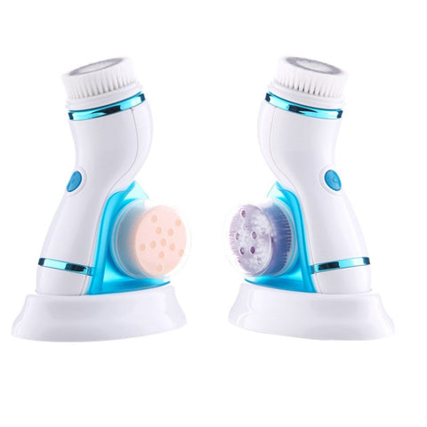 4 In 1 Ultrasonic USB Rechargeable Electric Facial Cleansing Brush