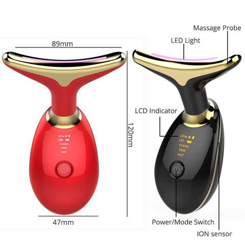 Electric Microcurrent  EMS Thermal Neck Lifting and Tighten Massager