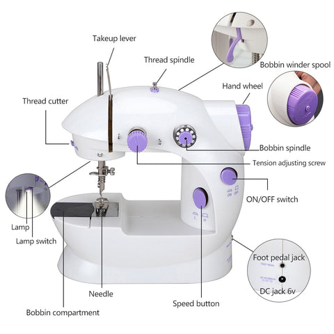 Portable Electric Sewing Machines with Light and Speed Control