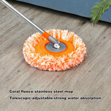 Three Section Telescopic Super Absorbent  Cleaning  Brushes Mop