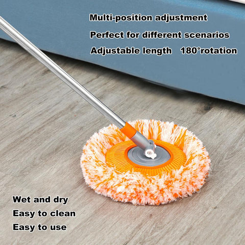 Three Section Telescopic Super Absorbent  Cleaning  Brushes Mop